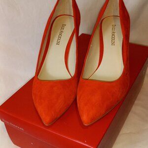 Enzo Angiolini Red Suede Pointed Toe Heels